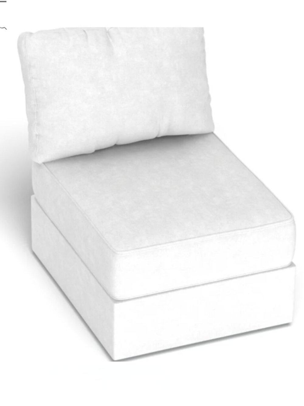 Lovesac Deep seat cover: Sky grey Corded Velvet